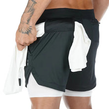 Load image into Gallery viewer, Camo Running Shorts Men Gym Sports Shorts 2 In 1 Quick Dry Workout Training Gym Fitness Jogging Short Pants Summer Men Shorts
