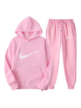 Load image into Gallery viewer, Men Tracksuit 2 Pieces Sets Hooded Sweatshirt +Drawstring Pants Male Hoodies Running Sportswear Men Women Autumn Sportwear
