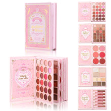 Load image into Gallery viewer, 5 Layers All In One Makeup Book Palette,48 Eyeshadow+6 Blush+Contour Highlight Brow Pomade+6 Lipstick Full Face Makeup Kit
