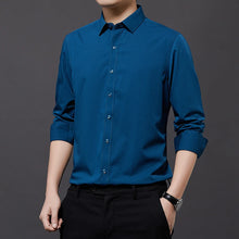 Load image into Gallery viewer, Stretch Solid Business Shirt Men
