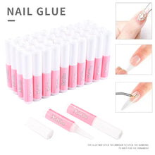 Load image into Gallery viewer, 10/100Pcs Super Strong Nail Glue for Acrylic Nails Press On Nails Profession Nail Adhesive Bond Nail Tips Glue Long Lasting Glue
