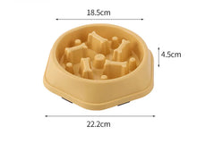 Load image into Gallery viewer, Pet Cat Dog Slow Food Bowl Fat Help Healthy Round Anti-choking Thickened And Non-slip Multiple Colors Shapes
