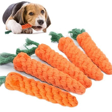 Load image into Gallery viewer, 1pc Pet Knot Toy for Dog and Cat Carrot Shape Dog Chew Toys Cotton Rope Toys for Indoor Dogs Cat Toys Dog Accessories
