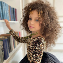 Load image into Gallery viewer, Champagne Satin Flower Girl Dress
