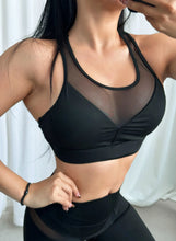Load image into Gallery viewer, Women's Fitness Yoga Set Nude Mesh Splicing Bra with High-Waisted Leggings Cross-Border Fishing Net Design for Comfortable Wear
