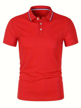 Load image into Gallery viewer, 2025 Hot Sale Men's Summer Casual Breathable Comfortable Polo Shirt Men's Solid Color High Quality Short Sleeve T-Shirt
