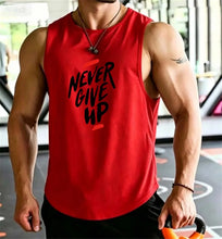 Load image into Gallery viewer, Men's Summer Fitness Muscle Sports Tank Top Breathable Moisture Wicking Loose Sleeveless Quick Dry Training T-Shirt Letter Print
