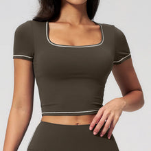 Load image into Gallery viewer, Yoga Shirts Women Sports T-Shirts Fitness Yoga Short Sleeve Gym Workout Top Running Active Shirts Female Push Up Sports T-shirts
