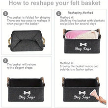Load image into Gallery viewer, Felt pet toy box, dog toy box, storage basket box - perfect for organizing pets
