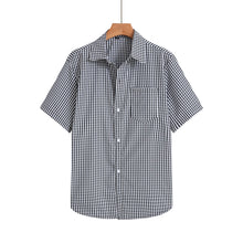 Load image into Gallery viewer, Blue Plaid Casual Summer Shirt
