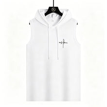 Load image into Gallery viewer, Summer Men‘s Workout Tee Running Training Hooded Sleeveless Gym Fitness Top Fashionable Loose Quick Drying Sports Tank Top
