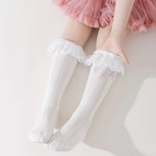 Load image into Gallery viewer, Lace Ruffle Baby Knee Socks
