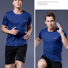 Load image into Gallery viewer, Men's Running T-Shirt Quick Dry Gym Sport Shirt Tops Short Sleeve Training Exercise Workout Shirts Summer Tops Tee Men Rashguard
