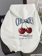 Load image into Gallery viewer, Cherry Graphic Oversized Street Hoodie
