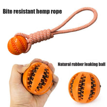 Load image into Gallery viewer, Pet Toy Dog Bite-Resistant Cotton Rope Hand-Held Treat Ball for Teeth Cleaning and Training, Interactive Educational Toy Ball

