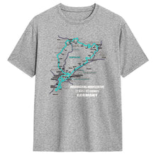Load image into Gallery viewer, Men T-Shirt Nürburgring Nordschleife Germany Track Map Photographic Blue Print T Shirts Trending Beach Tees  Casual 1Cotton Tops
