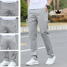 Load image into Gallery viewer, Men's High-Quality Chinos -Cotton Casual Trousers - Breathable Straight Pants (Sizes W28-w40)
