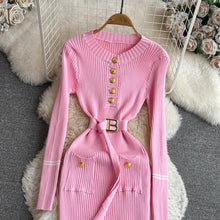 Load image into Gallery viewer, Elegant Rib Knit Pencil Dress
