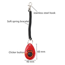Load image into Gallery viewer, Dog Training Clicker Pet Cat Plastic New Dogs Click Trainer Aid Tools Adjustable Wrist Strap Sound Key Chain Dog Supplies
