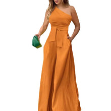 Load image into Gallery viewer, Irregular Off Shoulder Wide Jumpsuit
