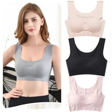 Load image into Gallery viewer, Wire-Free Sports Bra Seamless Ice Silk Small Chest Push-up Bra Prevent Sagging Thin Back Beauty Large Size Bra
