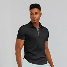 Load image into Gallery viewer, Jacquard Zip Polo
