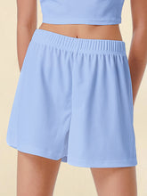 Load image into Gallery viewer, Casual Shorts Women 2024 New Summer Simple Comfortable Elastic Waist Cool Breathable Solid Color Casual Sports Five Quarter Pant
