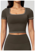 Load image into Gallery viewer, Yoga Shirts Women Sports T-Shirts Fitness Yoga Short Sleeve Gym Workout Top Running Active Shirts Female Push Up Sports T-shirts
