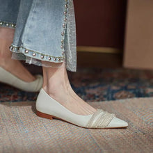 Load image into Gallery viewer, Women High Heels Sexy Beading Shoes Female 2024 New Red Velvet Pumps Pointed Toe RetroThin Heel Party Wedding Shoes Wholesale
