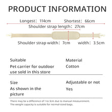 Load image into Gallery viewer, Pet Bag Accessories Anticlinal Belt Pet Bag Articles for Going Out
