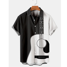 Load image into Gallery viewer, Hawaiian Music Print Shirt Men
