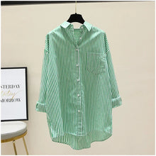 Load image into Gallery viewer, Striped Loose Office Shirt Women
