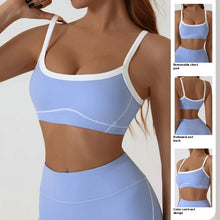 Load image into Gallery viewer, Yoga Sports Bra Color Clashing Shock Absorbing Brassiere Women Full Cup Breathable Gym Tube top Bra Yoga Workout Underwear
