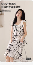 Load image into Gallery viewer, Newest Women Nightdress Female 100% Cotton Nightwear Floral Short Sleeve Sleepdress With Chest Pad
