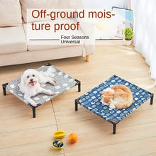 Load image into Gallery viewer, Elevated Pet Bed Dog Cat  Folding Pet Camping Bed Cat Dog House Portable Removable Washable Four Seasons Cats Kennel Puppy Beds
