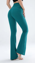 Load image into Gallery viewer, Women's leggings slim yoga pants women's high waisted wide leg pants sports bell bottoms breathable quick dry bottom
