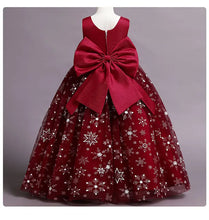Load image into Gallery viewer, Elegant Mesh Bow Party Dress
