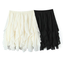 Load image into Gallery viewer, Summer Clothes Pleated Skirts Women Mini Skirts Luxury Designer Ruffle Skirts Elegant Japanese Y2k Black Lace Skirts Lace Trim
