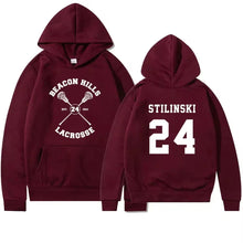 Load image into Gallery viewer, Teen Wolf Hoodie Beacon Hills Stilinski 24 Lahey McCall Pullover Tv Show Hooded Sweatshirt Hooded Hip Hop Hoodies Streetwear Top
