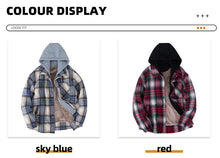Load image into Gallery viewer, Fleece Lined Plaid Hooded Jacket
