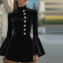 Load image into Gallery viewer, Elegant Bell Sleeve Slim Midi Dress
