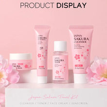 Load image into Gallery viewer, Sakura Skin Care Set facial Cleanser,Serum,Toner,Sunscreen,facial cream Beauty skin care For Women Gifts Routine Travel Kit
