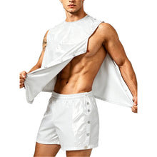Load image into Gallery viewer, Mens Special Needs Waterproof Sweat Tracksuit Tank Tops And Sides Buttons Boxer Shorts Two Pieces Outfit Adaptive Clothing
