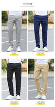 Load image into Gallery viewer, Men's High-Quality Chinos -Cotton Casual Trousers - Breathable Straight Pants (Sizes w28-w40)
