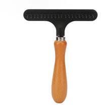 Load image into Gallery viewer, Pet Grooming Brush Pet Brush Handheld Cat Grooming Rake Wooden Handle Pet Hair Deshedding Detangling Brush for Cats Dogs
