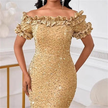 Load image into Gallery viewer, Elegant Off Shoulder Evening Gown, Party Cocktail Dress for Dinner Banquet
