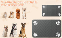 Load image into Gallery viewer, Pet Feeding Mat-Absorbent Pet Placemat for Food and Water Bowl, with Waterproof Rubber Backing, Quick Dry Water Mat for Dog Cat
