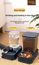 Load image into Gallery viewer, 1.2L/1.5L Pet Automatic Feeder Plastic Large Capacity Cat Dog Water Dispenser Feeder Set 3 Colors 2 Styles
