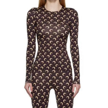 Load image into Gallery viewer, Women Jumpsuit Y2K Streetwear Moon Print Jumpsuit Elastic Long Sleeve Round Neck Autumn Sexy Fashion Bodysuit
