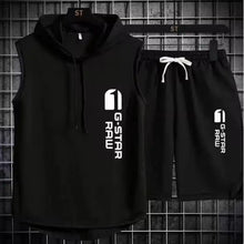 Load image into Gallery viewer, Men's track suit summer sportswear two-piece t-shirt shorts brand tracksuit jogging men's sports suit fitness clothes exercise
